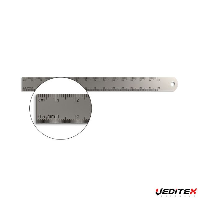 Reglet précision INOX avec trou de suspension [VEDITEX] Objets divers ...