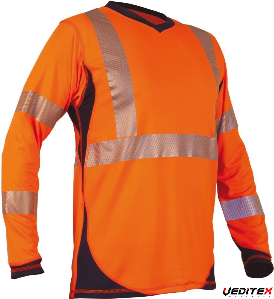 Tee shirt manches longues haute visibilité en fibre naturelle de Bambou