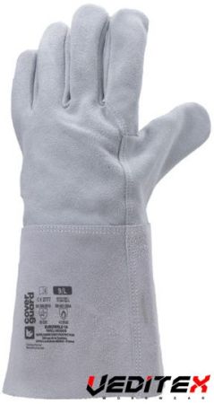 Gants croûte vachette manchette 15 cm