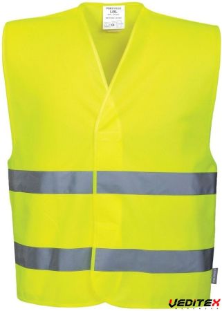 GILET HAUTE VISIBILITÉ CLASSE II JAUNE FLUO