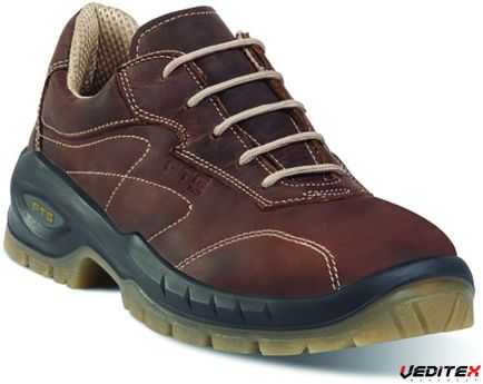 Chaussure de sécurité basse en cuir fleur graissée, confortable  S3 SRC - HALIFAX