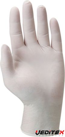 Boite de 100 gants de protection chimique en latex poudré type CK3