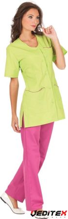 Blouse de travail femme manches courtes - LAURIE