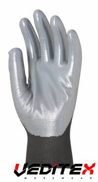 Gant de protection polyester noir enduction nitrile - 4.1.2.1.X.  [COVERGUARD] Gants de manipulation fine, modèle GANT1NIBB