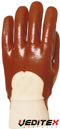 Gants PVC rouge dos aéré, Actifresh®