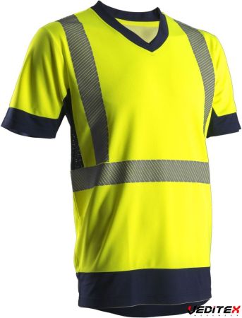 Tee shirt haute visibilité col V KYRIO 100% polyester Classe 2