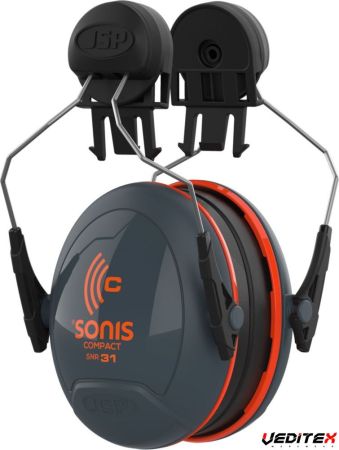 Coquilles anti-bruit pour casque SONIS COMPACT - SNR 31 dB