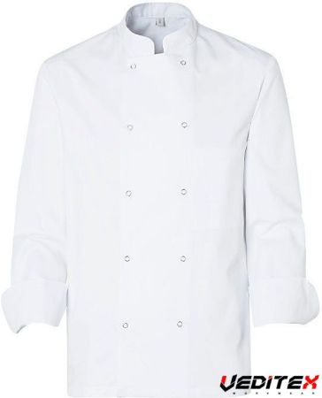 Veste de cuisine homme à pression SNAP