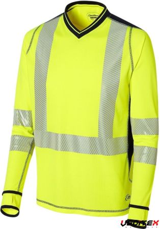 Tee-shirt manches longues haute visibilité col V - CLASSE 2