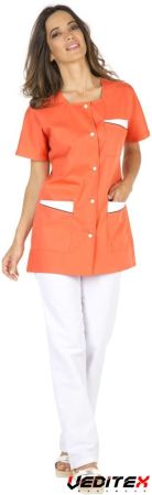 Blouse de travail femme avec manches courtes - CALI