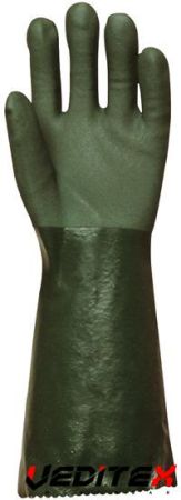 Gants polymère vert, 40 cm Actifresh®, protections chimiques, J K L