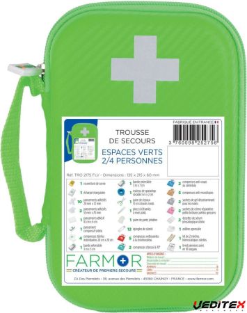 Trousse de secours extérieur (espaces verts & élagage) 2/4 personnes