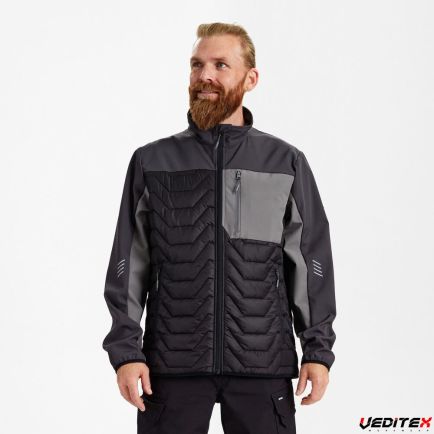 Blouson matelassé combiné à un tissu softshell - ENTIRE