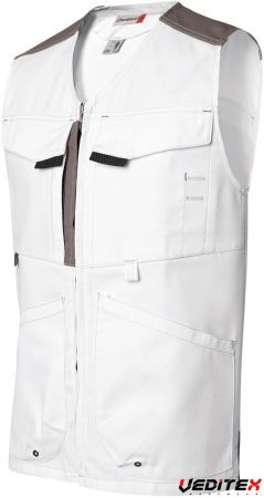 Gilet de travail  Coton/ Polyester White and pro - 2837