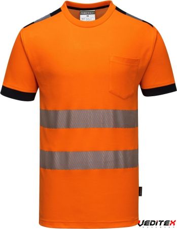 T-shirt manches courtes haute visibilité PW3 - CLASSE 2