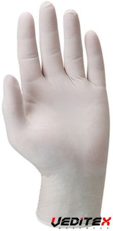 Boite de 100 gants de protection chimique en latex poudré type CK3