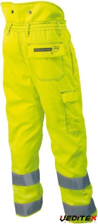 Pantalon forestier haute visibilité pour les utilisateurs de scie à chaînes, classe 1- BIOT
