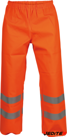 Pantalon de pluie haute visibilité enduction PVC souple, 310 g/ m2