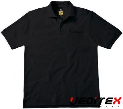 Polo de travail homme manches courtes avec poche