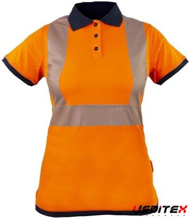 Polo femme haute visibilité 100% polyester