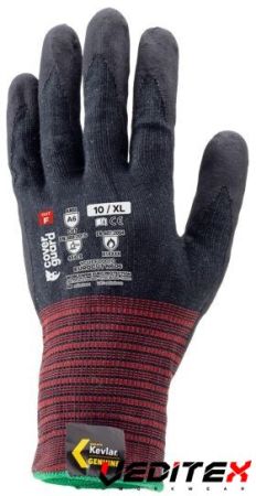 Gant sans couture anti-coupure, protection chaleur en Kevlar et nitrile, Cut F
