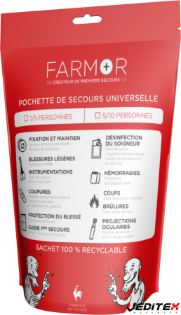 Pochette de secours universelle 1/5 personnes 