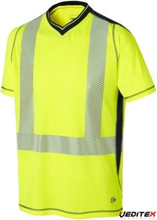 T-shirt manches courtes haute visibilité col V - CLASSE 2 