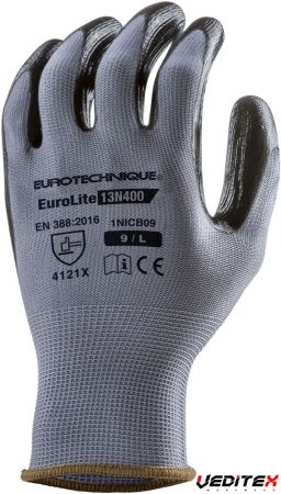 Gants de protection polyester, enduction nitrile - 4.1.2.1.X