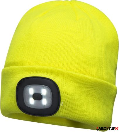 Bonnet avec led rechargeable USB intégrée