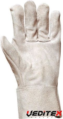 Gants tout croûte vachette manchette 7 cm