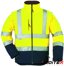 Veste softshell polaire homme haute visibilité STATION - CLASSE 3 [70630]