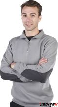 Sweat-shirt col montant zippé