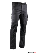Pantalon bicolore strech poches genoux VULCAIN [VULCAIN]