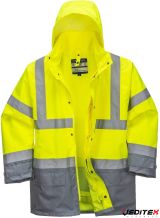 Parka jaune/gris