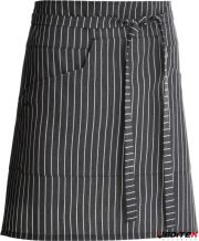 Tablier noir rayé