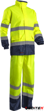 Ensemble veste et pantalon de pluie hi viz