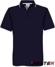 Polo homme manches courtes col contrasté [540.42]