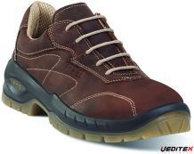 Chaussure de sécurité basse en cuir fleur graissée, confortable  S3 SRC - HALIFAX [HALIFAX]