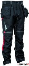 Pantalon de travail en stretch bi colore avec genouillères - LEIRIA [V481]