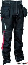 Pantalon de travail en stretch bi colore avec genouillères - LEIRIA [V481]