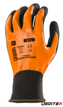 Gant enduit Nitrile main total dos+ nitrile grainé paume - 4.1.2.1.X [GANT1NIFB]