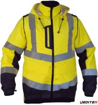 Blouson/gilet haute visibilité avec manches amovibles matelassées [ILONA4]