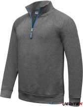 Sweat-shirt zippé lourd en molleton 