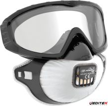 Lunette de protection et masque intégré  filterspec PRO - FFP2 [JSP-AGE120-201/]