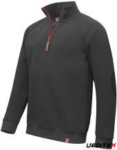 Sweat-shirt zippé lourd en molleton 