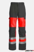 pantalon rouge/gris foncé