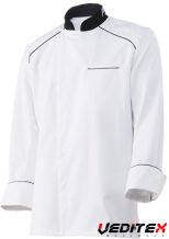 Veste de cuisine manches longues avec col et liseré contrasté NEOSPIRIT [0583]