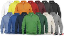 Sweat basique zippé unisexe 280g/m2