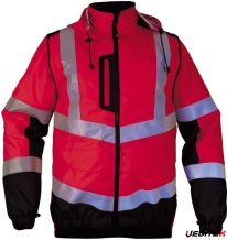 Blouson/gilet haute visibilité avec manches amovibles matelassées