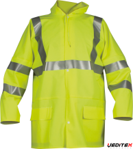 Veste de pluie haute visibilité enduction PVC souple, 310 g/ m2